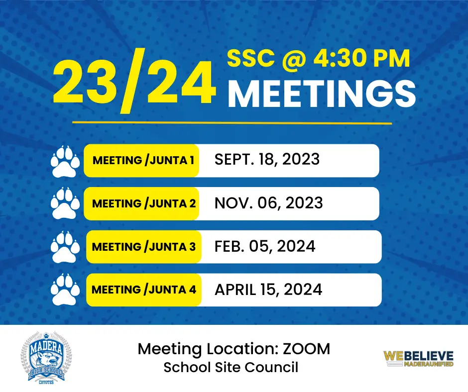 2023-2024 SSC meetings